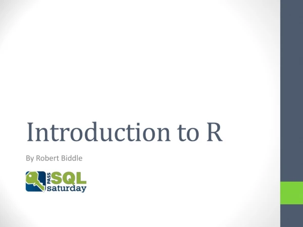 Introduction to R