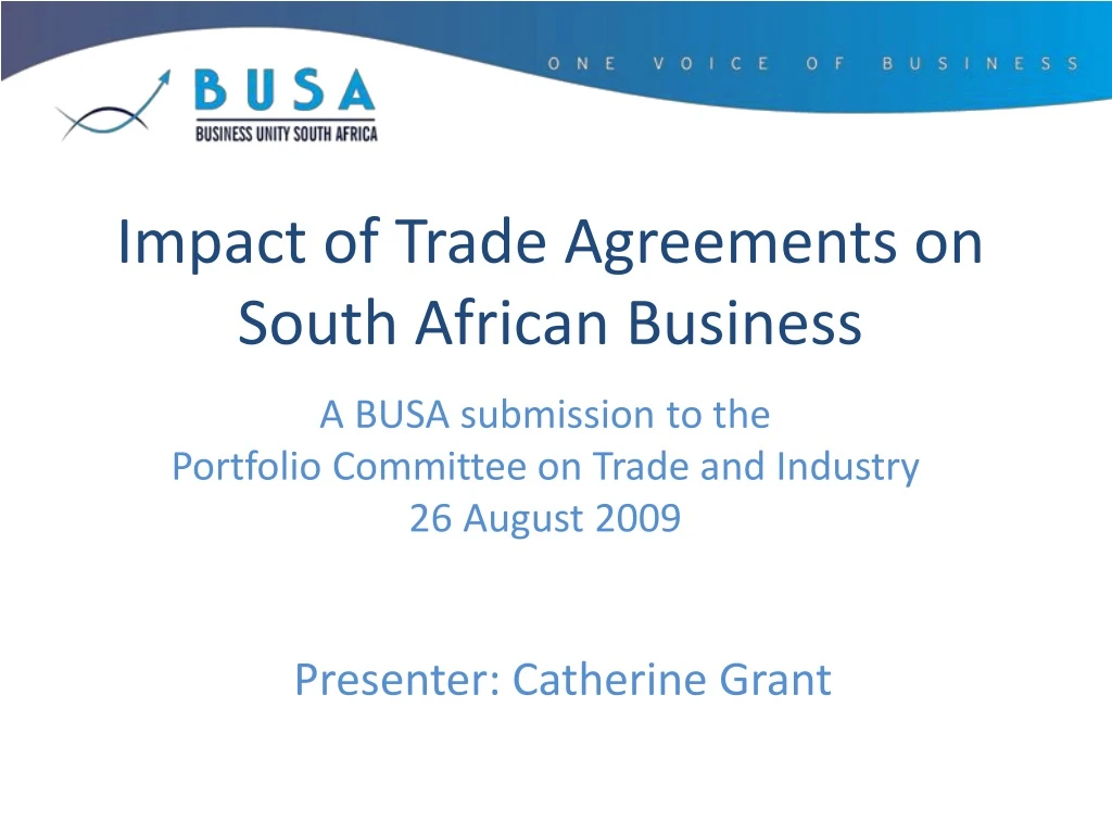 impact of trade agreements on south african business