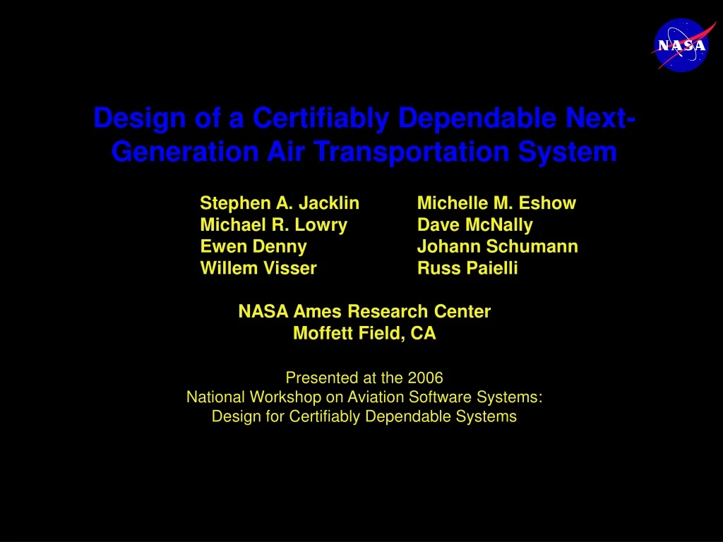 design of a certifiably dependable next