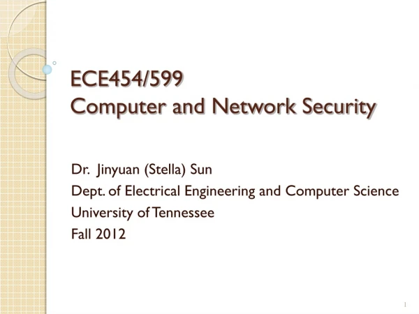 ECE454/599  Computer and Network Security