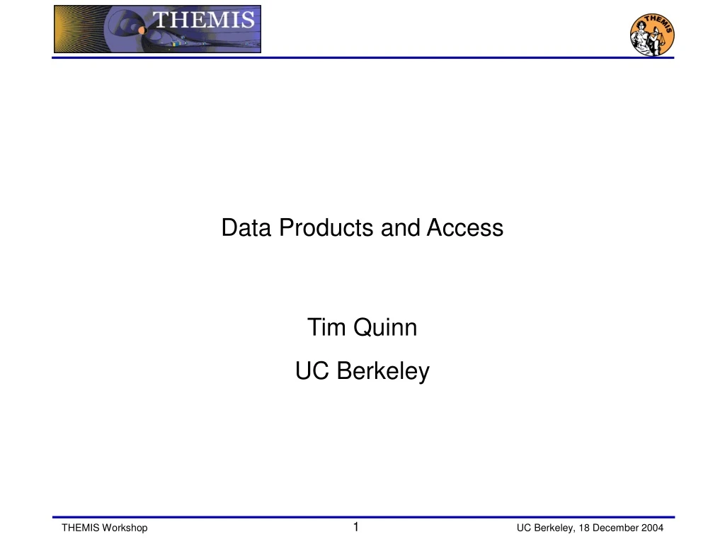 data products and access