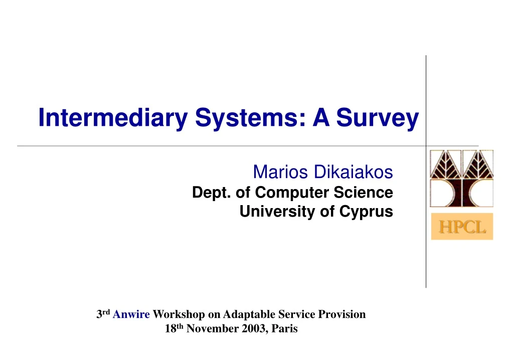 intermediary systems a survey