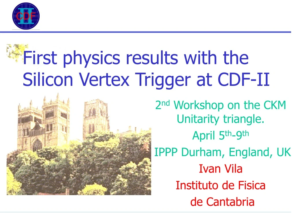 first physics results with the silicon vertex trigger at cdf ii