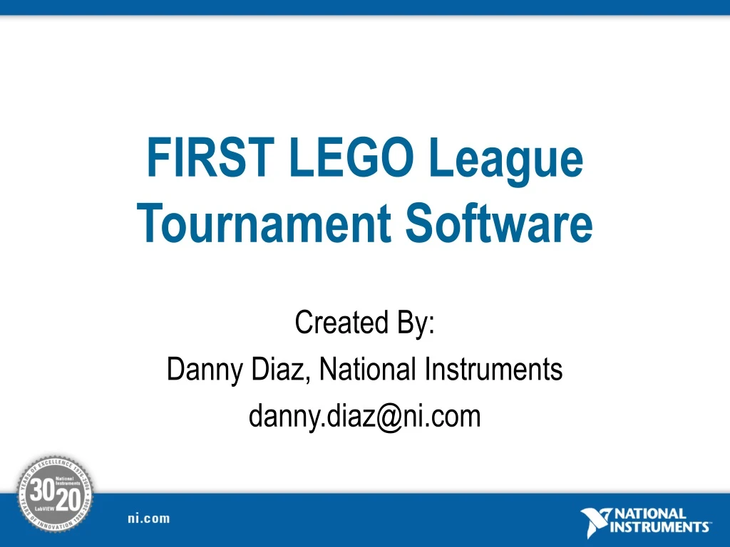 first lego league tournament software