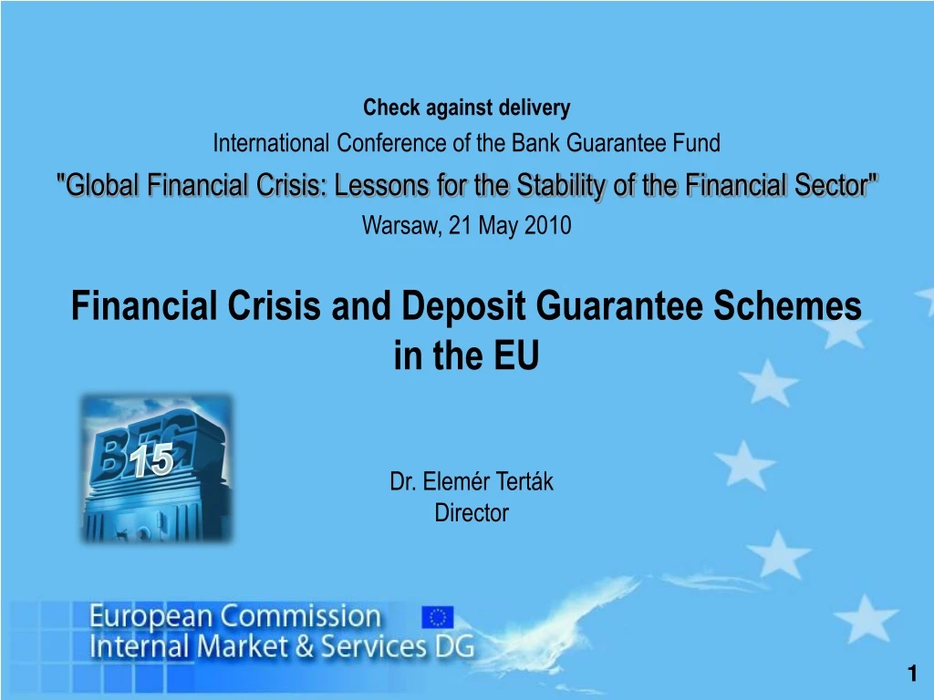 financial crisis and deposit guarantee schemes in the eu