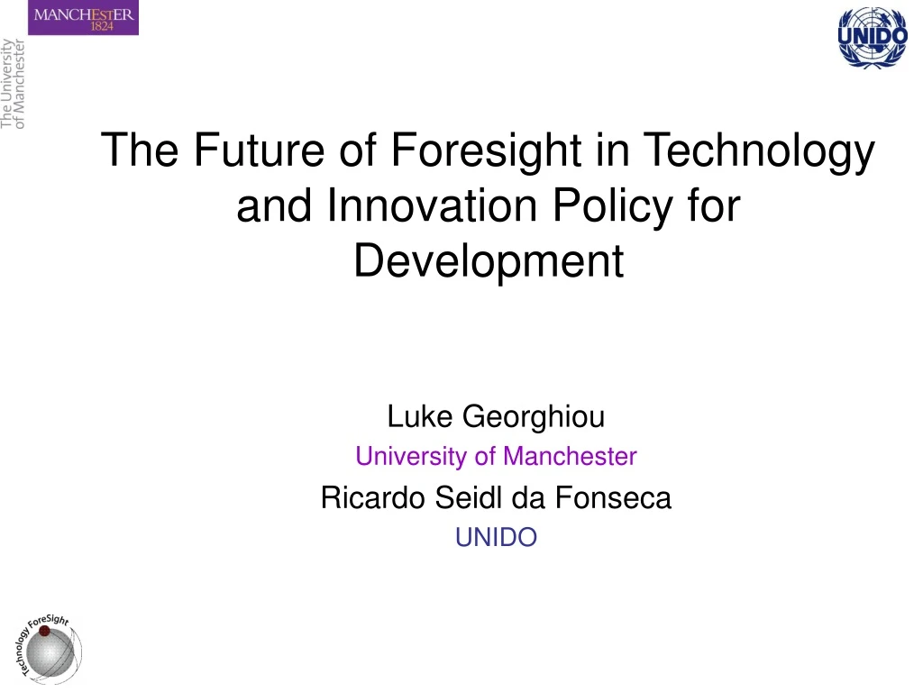 the future of foresight in technology and innovation policy for development