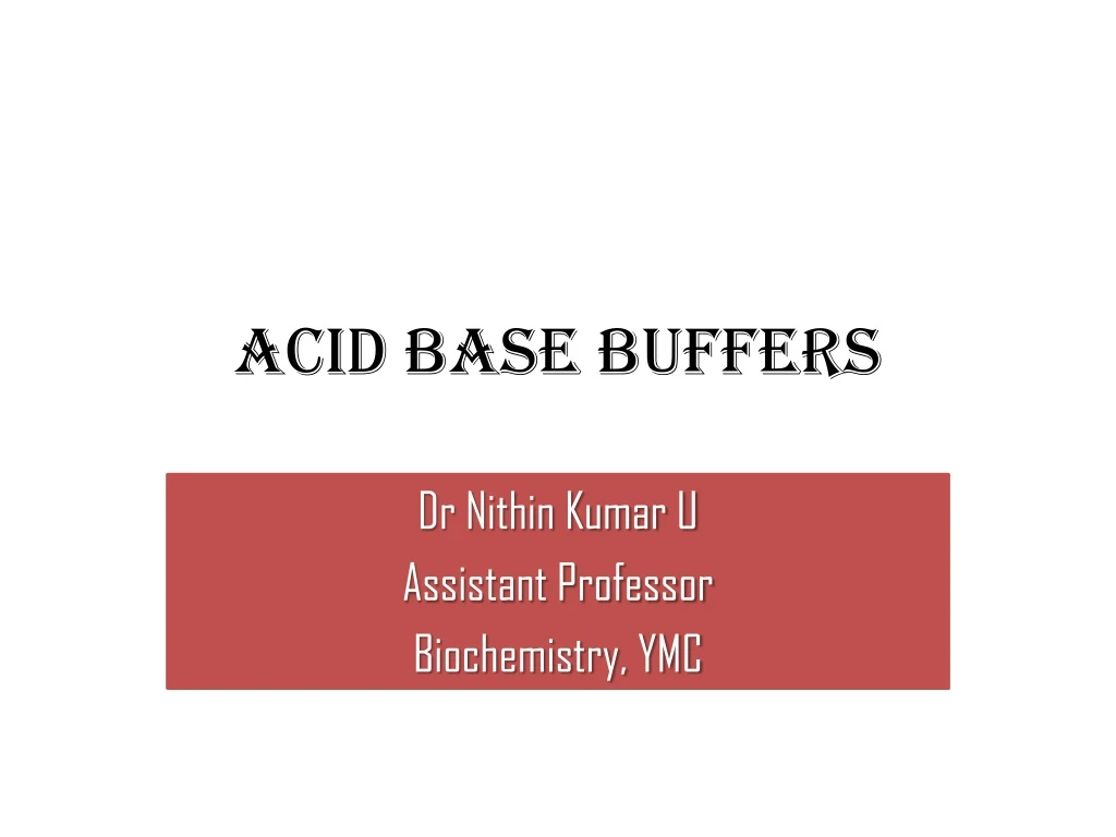 acid base buffers