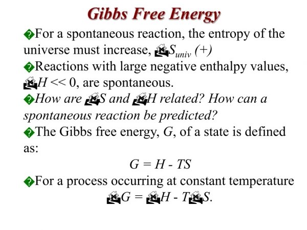 Gibbs Free Energy