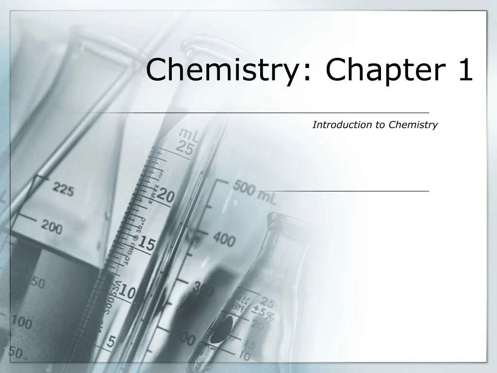 chemistry chapter 1