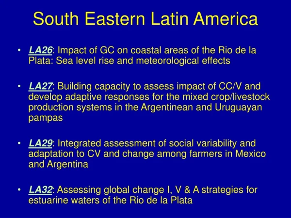 South Eastern Latin America