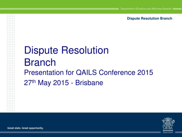 Dispute Resolution Branch