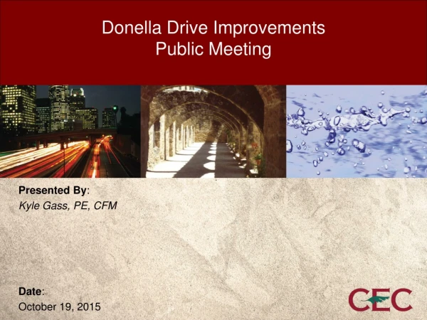 Donella Drive Improvements Public Meeting