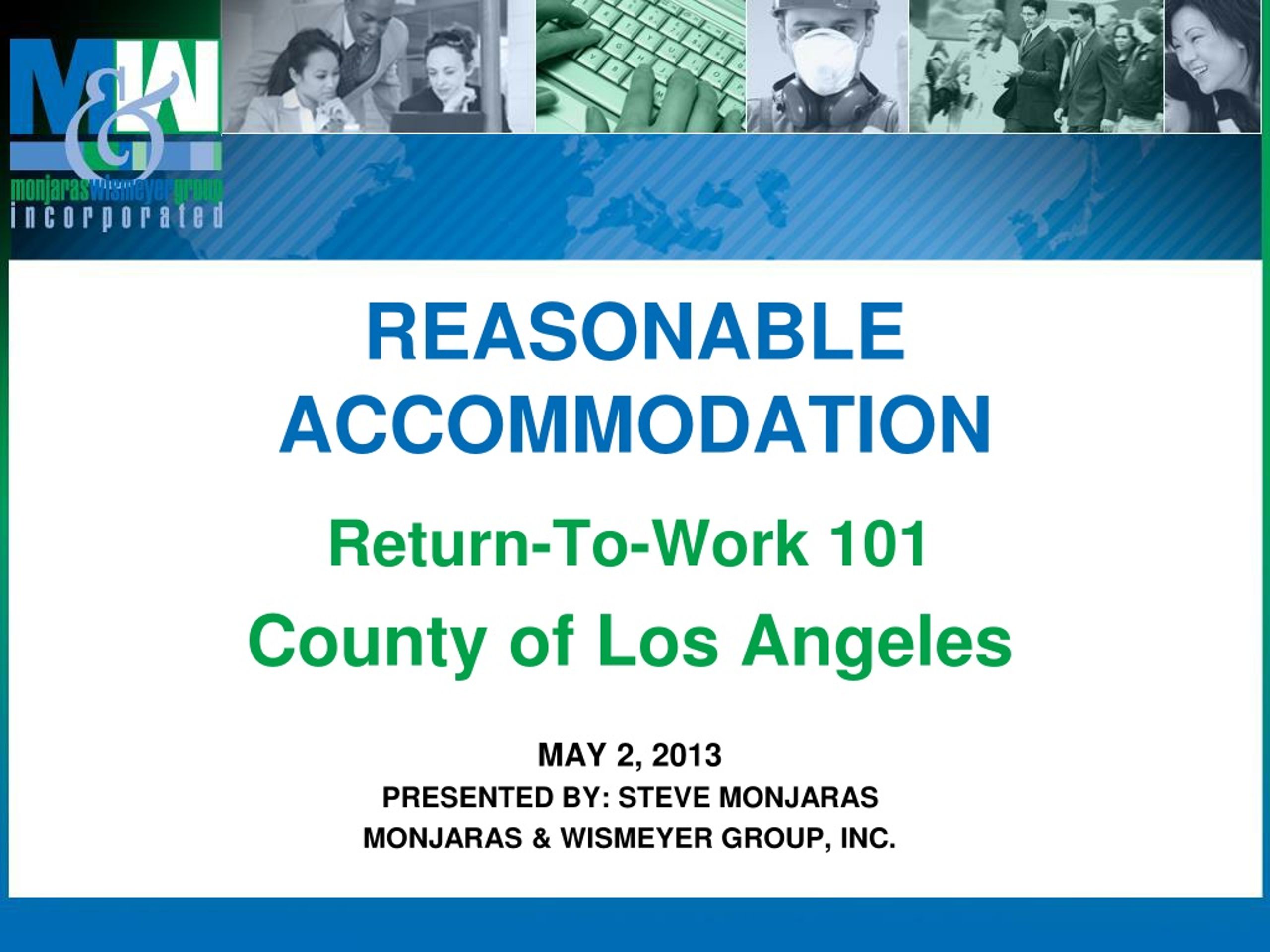 REASONABLE ACCOMMODATION - slide 1