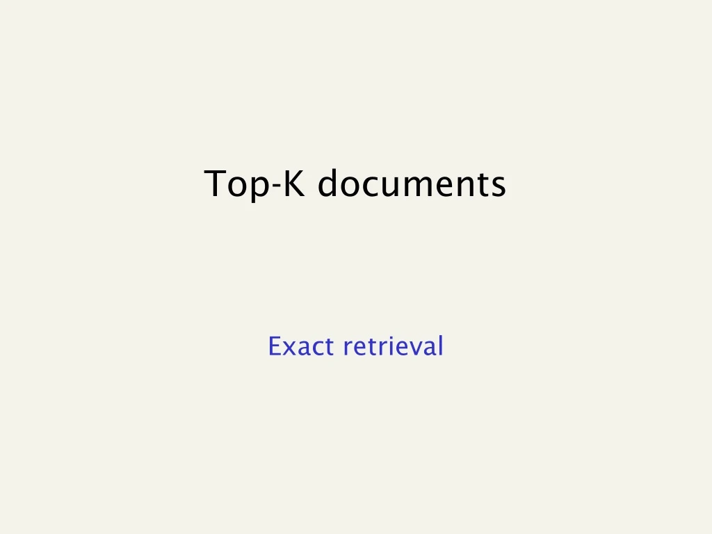 top k documents