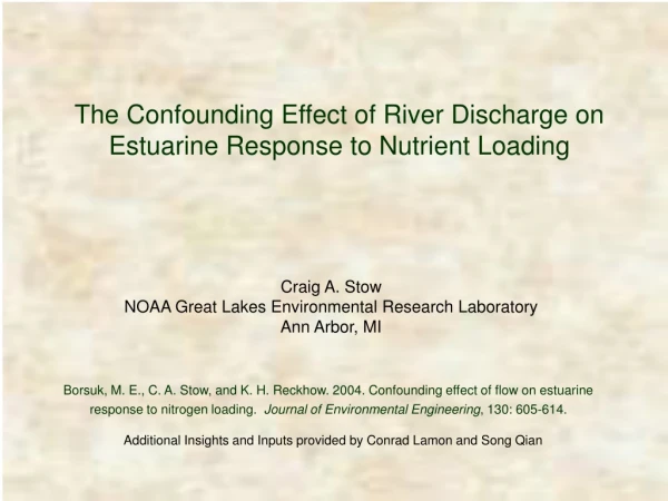 The Confounding Effect of River Discharge on Estuarine Response to Nutrient Loading