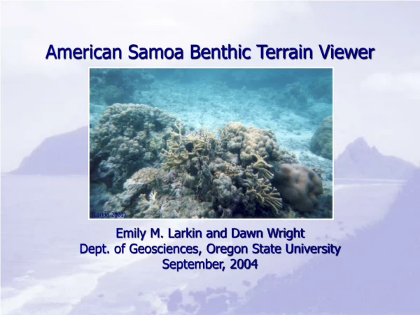 American Samoa Benthic Terrain Viewer