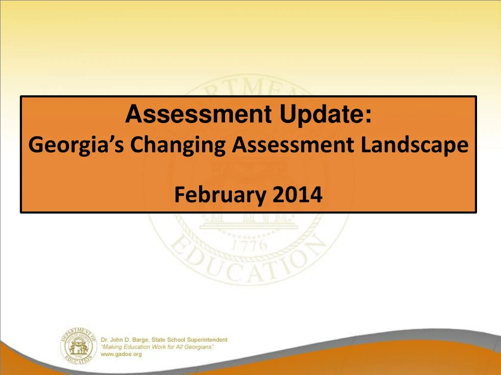 assessment update georgia s changing assessment