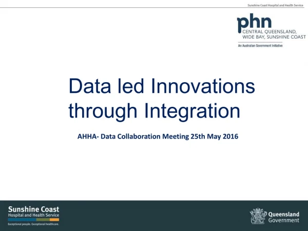 Data led Innovations  through Integration