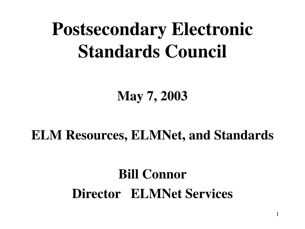 postsecondary electronic standards council