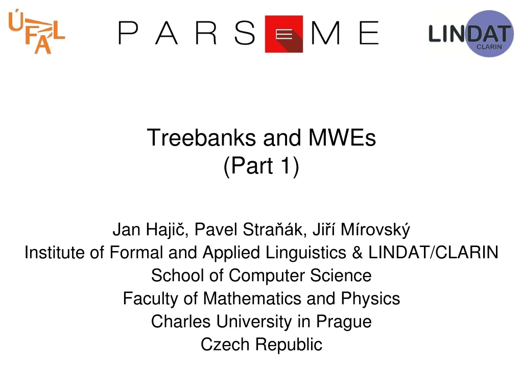 treebanks and mwes part 1