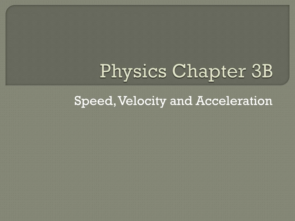 physics chapter 3b