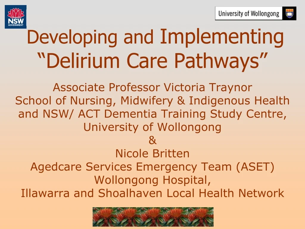 developing and implementing delirium care pathways