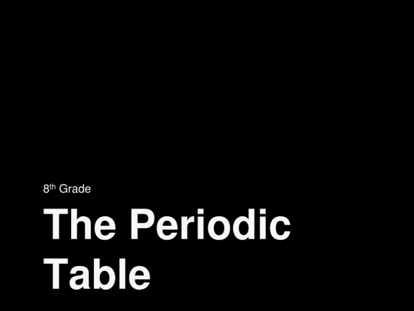 The Periodic Table