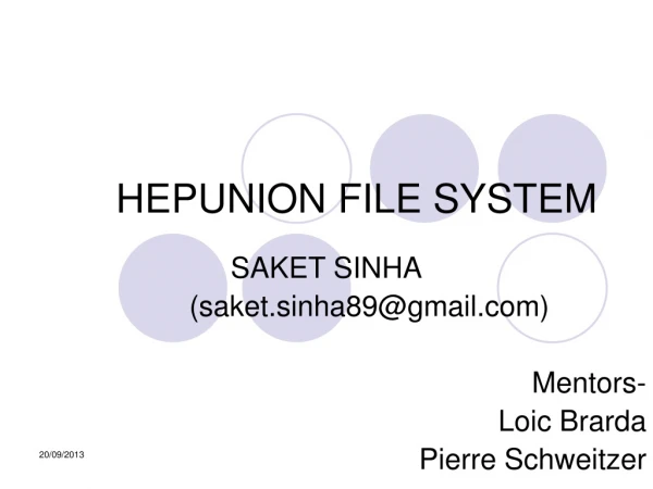 HEPUNION FILE SYSTEM