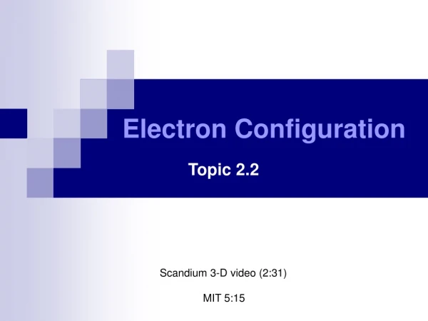 Electron Configuration