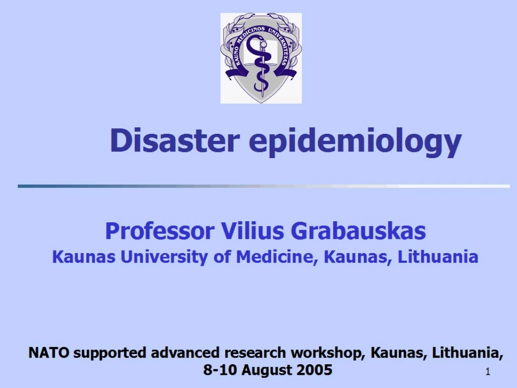disaster epidemiology
