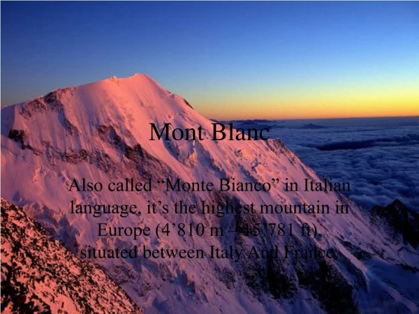 Mont Blanc