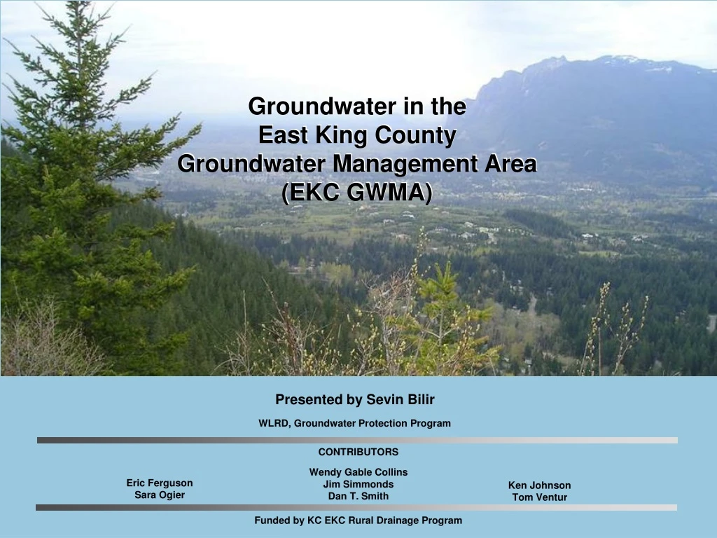 groundwater in the east king county groundwater