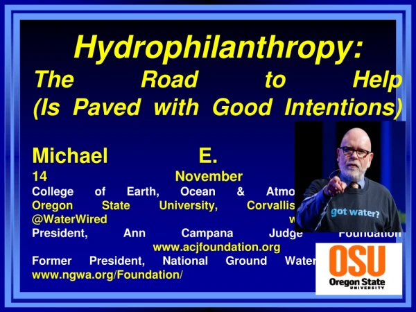 hydrophilanthropy the road to help is paved with