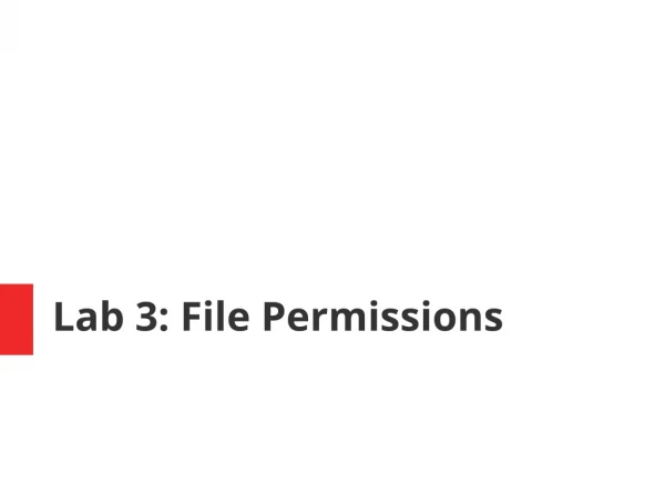 Lab 3: File Permissions