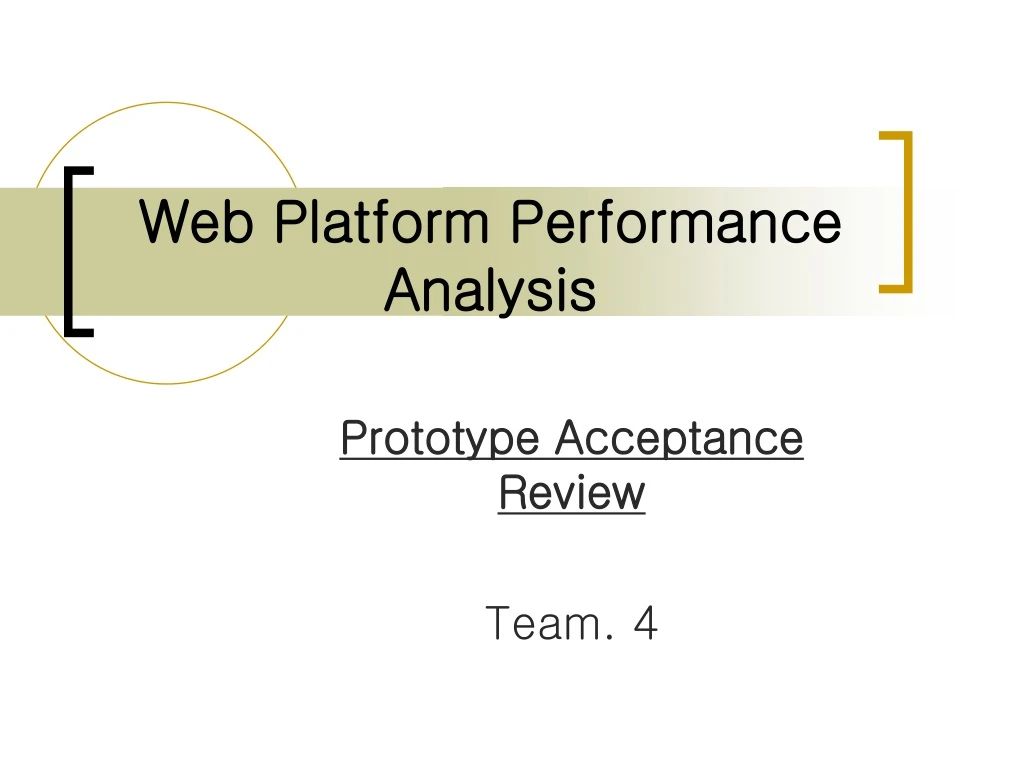 web platform performance analysis