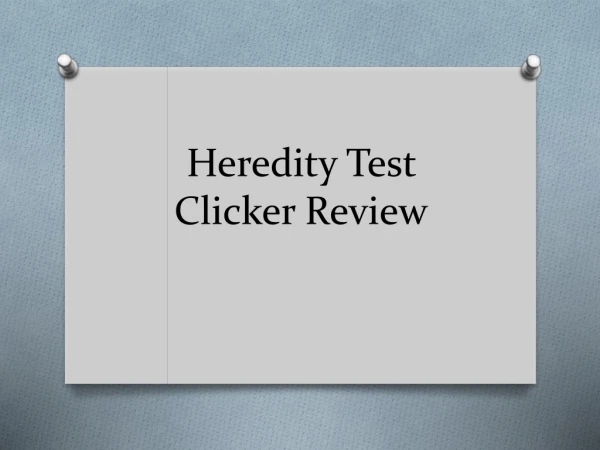 Heredity Test  Clicker Review