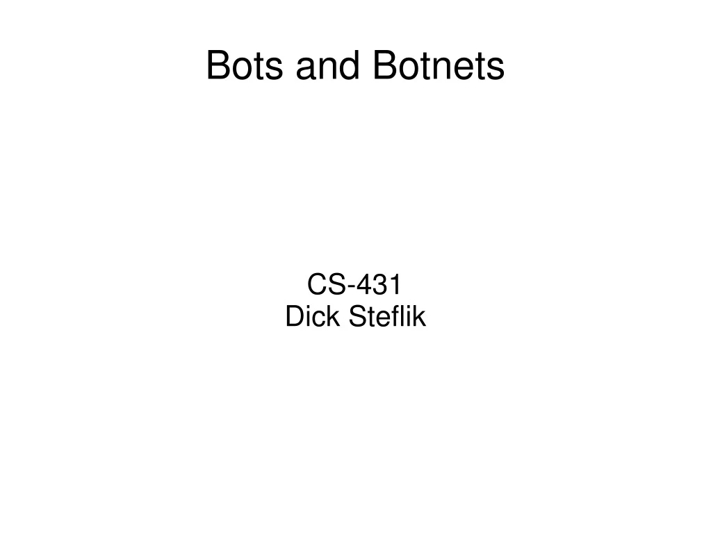 cs 431 dick steflik