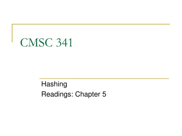 CMSC 341