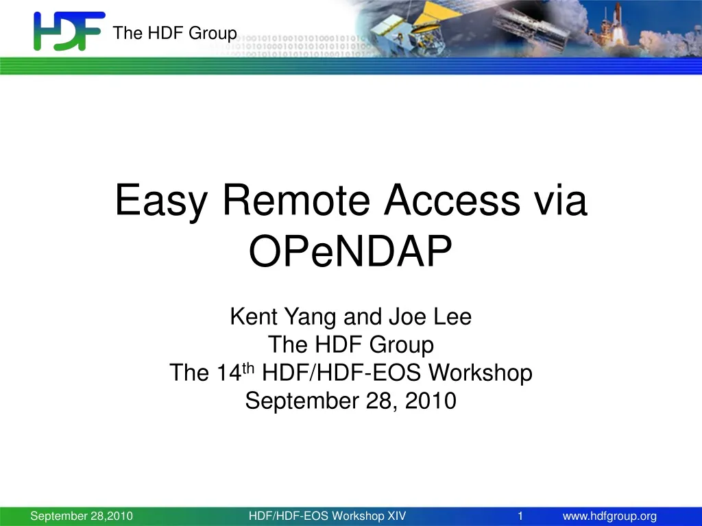 easy remote access via opendap