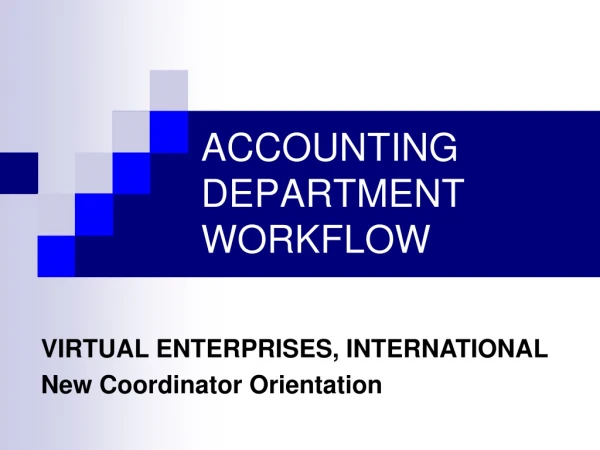 ACCOUNTING DEPARTMENT WORKFLOW