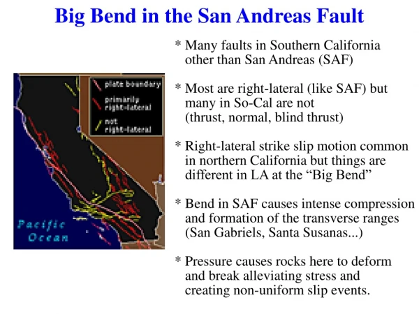 Big Bend in the San Andreas Fault