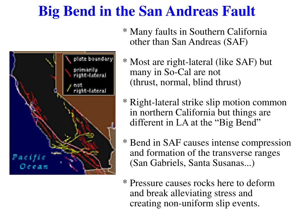 big bend in the san andreas fault