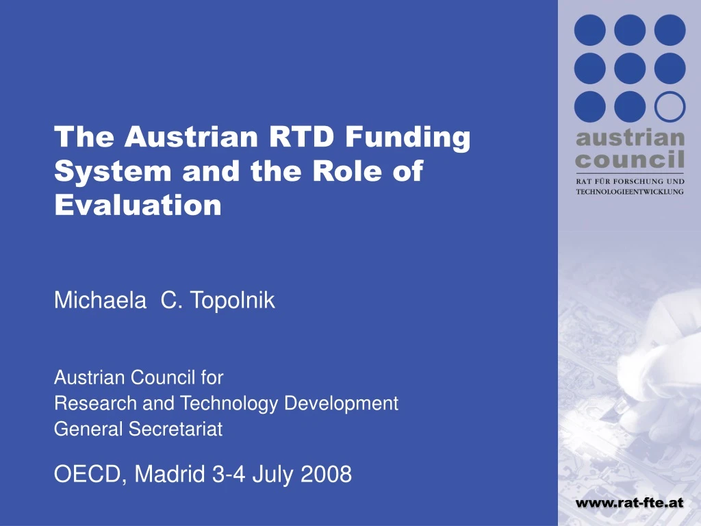 the austrian rtd funding system and the role
