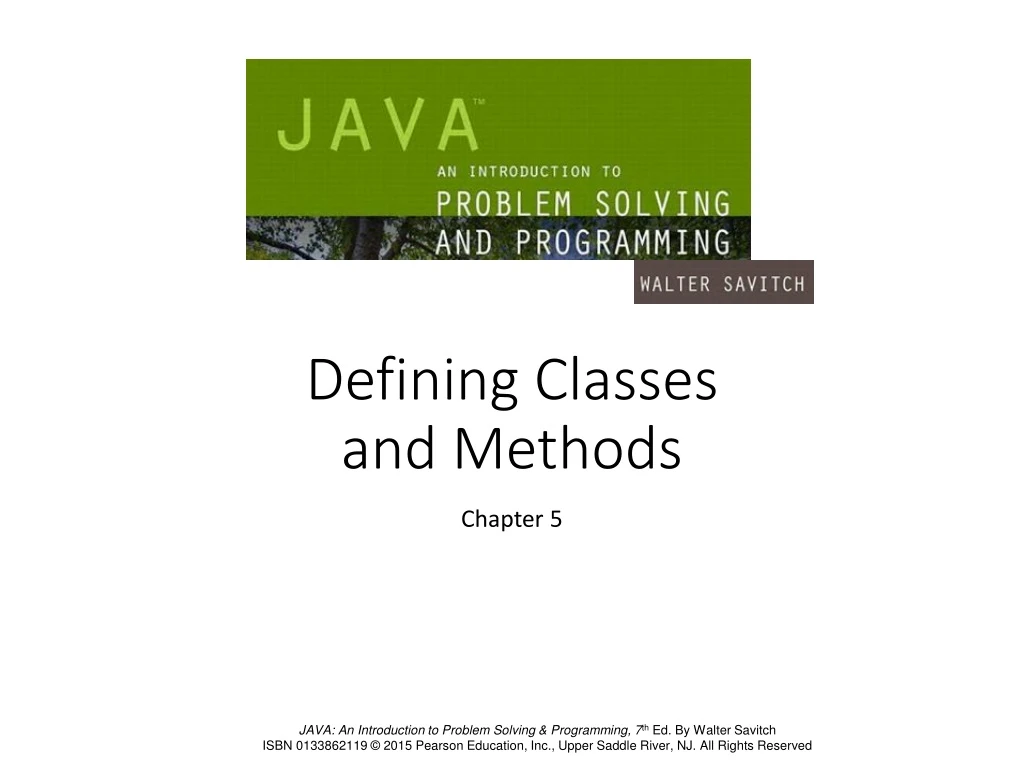 defining classes and methods