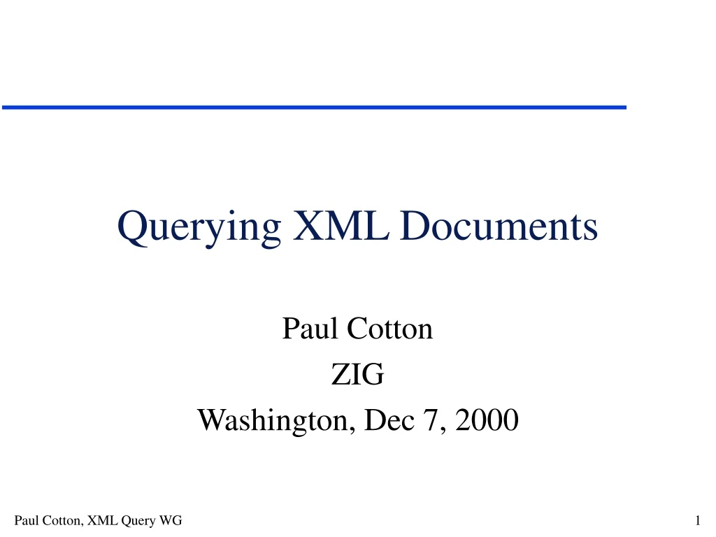 querying xml documents