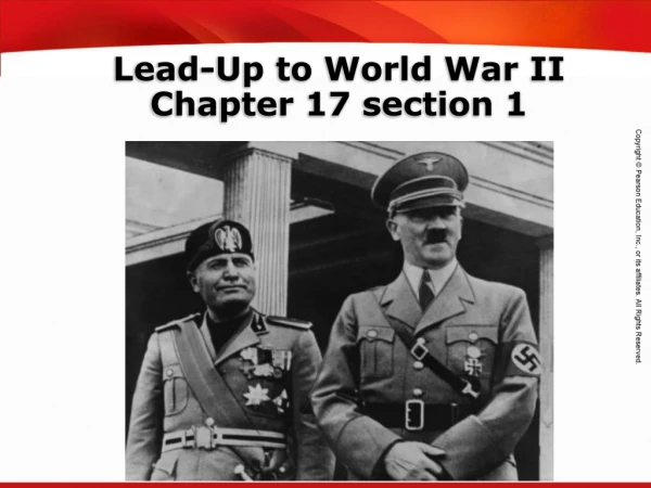 Lead-Up to World War II Chapter 17 section 1