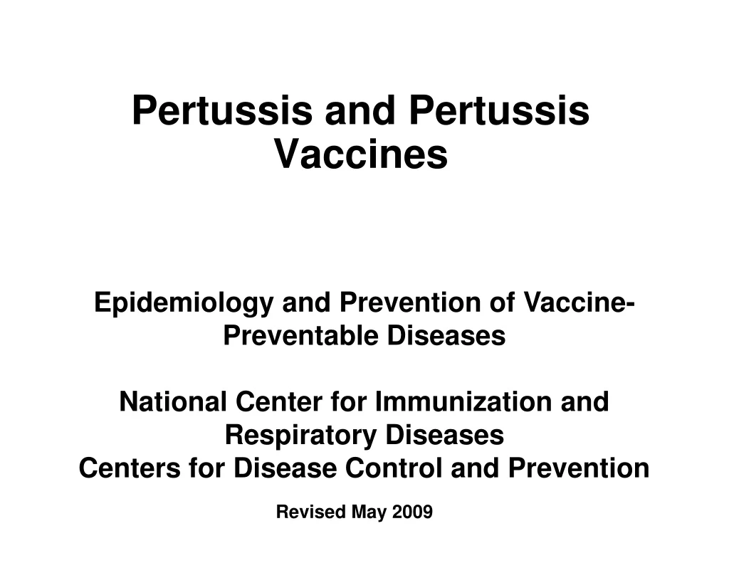 pertussis and pertussis vaccines