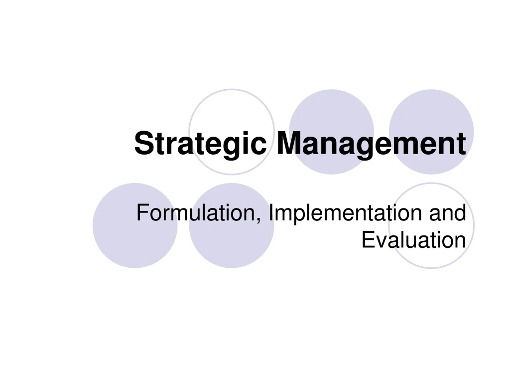 strategic management