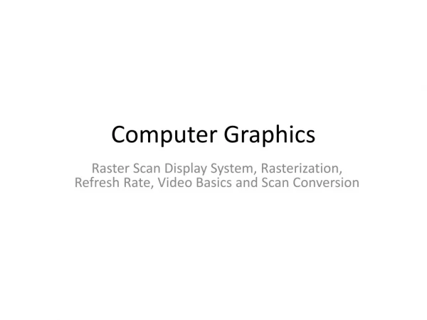 Computer Graphics