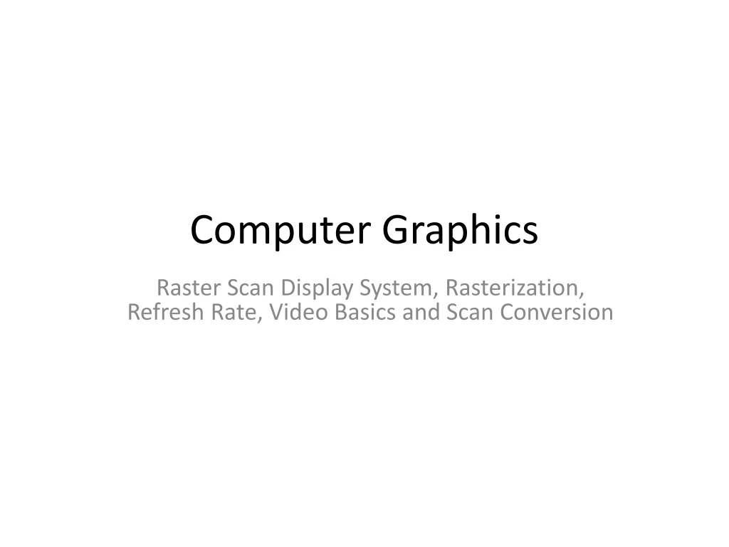 computer graphics